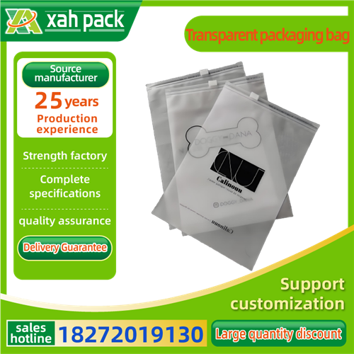 Transparent packaging bag